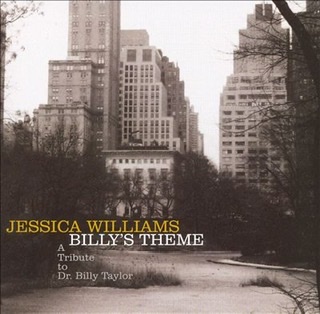 The album cover for "Billy's Theme: A Tribute to Dr. Billy Taylor" with a  picture of buildings in New York City photographed through the trees of Central Park.
