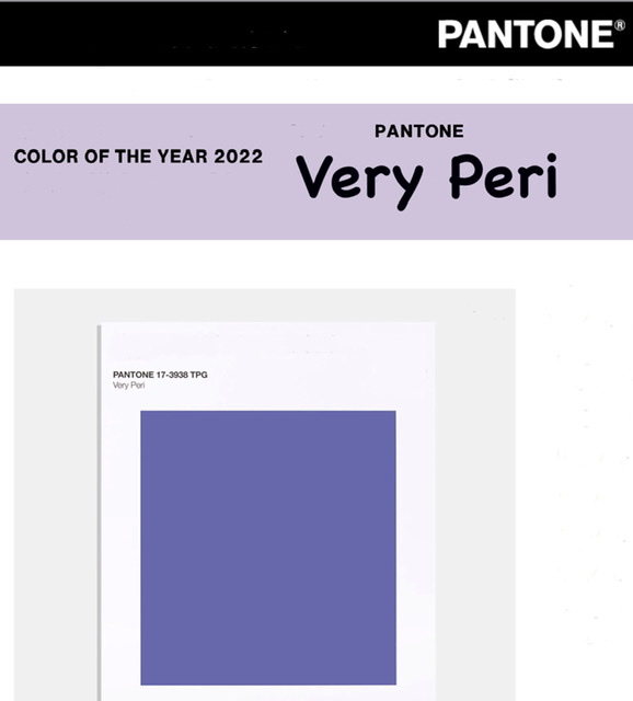 The Pantone color of the year for 2022 was Very Peri.