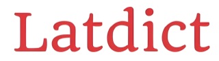 The logo for Kevin Mahoney's LATdict Latin dictionary.